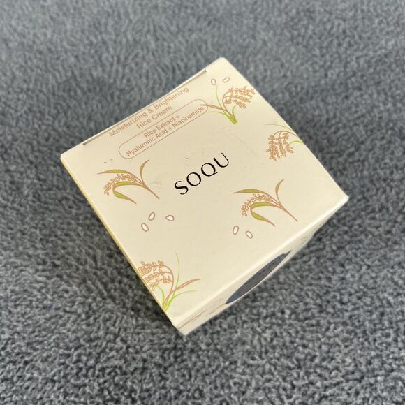 Korean SOQU Rice Face Cream Moisturizing & Brightening 2.48 oz - Picture 9 of 10